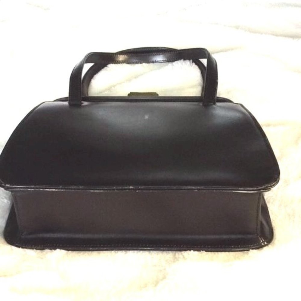 Vintage Leather Handbag Made In France By Dofan - Picture 4 of 5